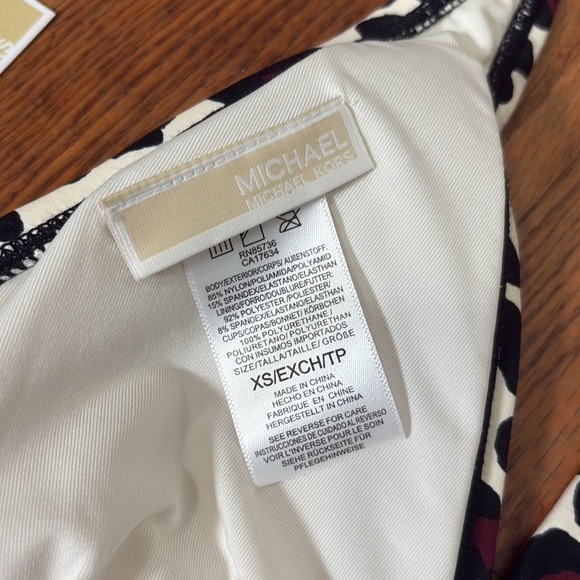 Michael Kors Ruby Ring Halter Bikini Top size XS NWT leopard print - Picture 6 of 6